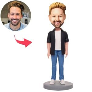 casual happy man bobblehead