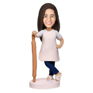 Female Pastry Chef Custom Bobblehead