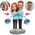 Blue Couple Outfit Forever Together Bobblehead
