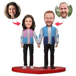 Sports style couple bobbleheads