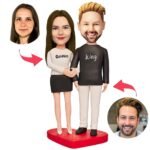 Love Heart Couple Custom Bobblehead