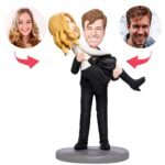 Carry Wife Romantic Couple Custom Bobblehead