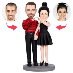 Couple Hands in Heart Pose Bobblehead