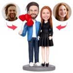 Couple with Love Balloons Custom Bobblehead