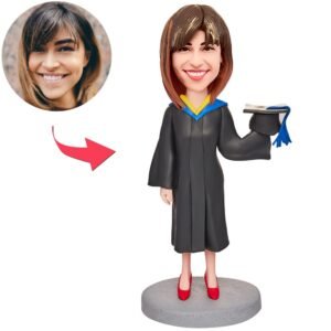 Graduation Girl with Gown and Hat Bobblehead - Printshop4me.au Graduation Girl with Gown and Hat Bobblehead
