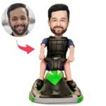 Custom male motorboat bobblehead