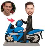 Custom men’s motorcycle bobblehead