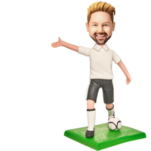Casual soccer player bobblehead