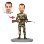 Camouflage Gun Custom Bobblehead