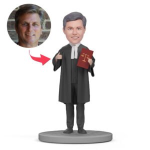 Lawyer in Black Robe Custom Bobblehead
