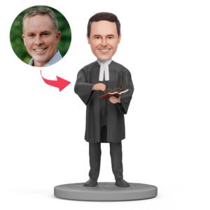 Lawyer Reading Book with Glasses Bobblehead