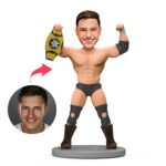 Champion wrestler bobblehead with gold belt