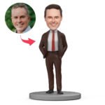 handsome boss day in suit bobblehead