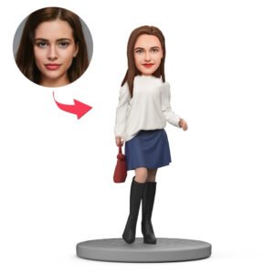 White Sweater And Boots Custom Bobblehead