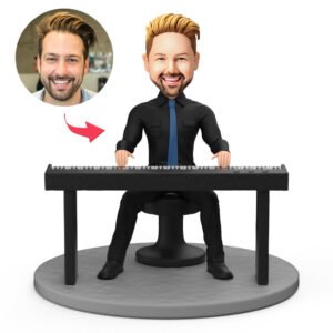 Handsome Male Keyboard Player Custom Bobblehead