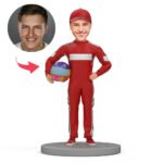 Race car driver bobblehead