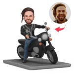 Custom motorcycle bobblehead with biker
