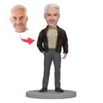 Jacket Retro Old Man Bobblehead