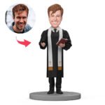 Bobblehead Wedding Priest Holding a Bible