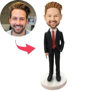 Male Executive Bobblehead in Red Tie