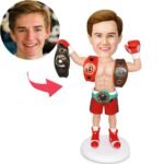 Boxing King bobblehead with championship belt - Printshop4me.au Boxing King bobblehead with championship belt