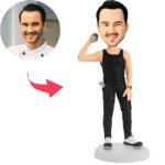 Man Holding A Phone Custom Bobblehead