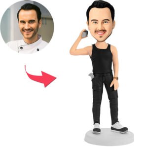 Man Holding A Phone Custom Bobblehead