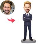 custom blue suit boss bobblehead - Printshop4me.au custom blue suit boss bobblehead