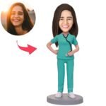 Female Doctor with Stethoscope Custom Bobblehead