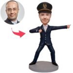 Male Traffic Police Directing Traffic Bobblehead