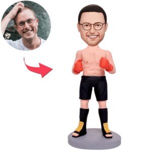 Cool Boxer bobblehead with dynamic stance