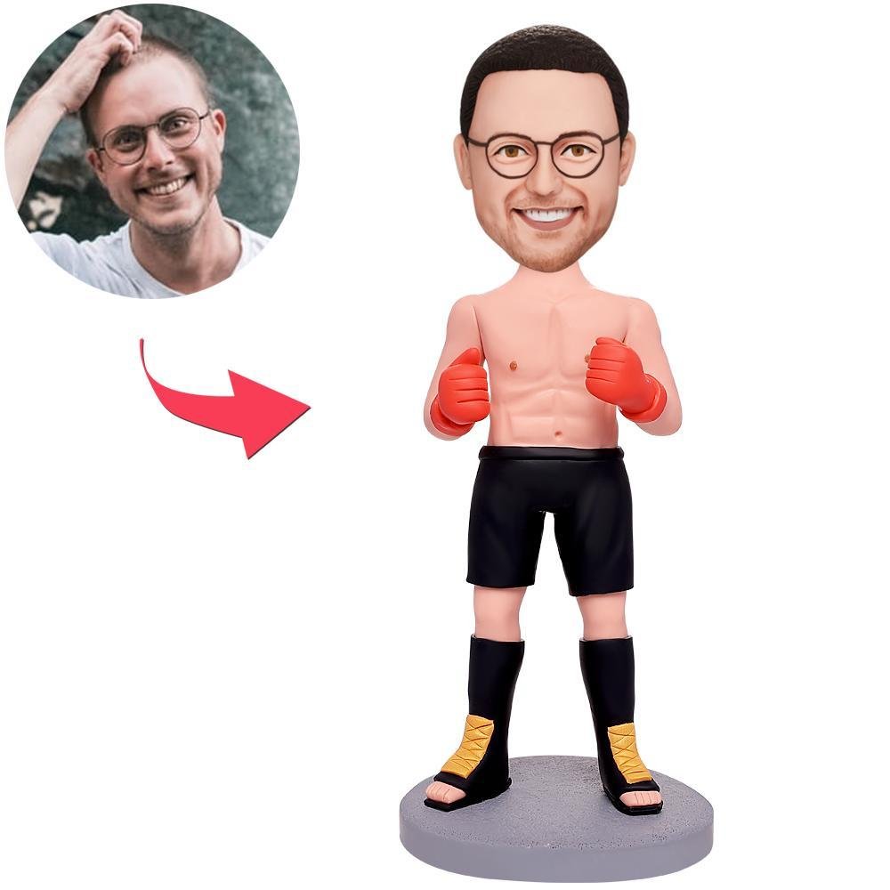 Cool Boxer bobblehead with dynamic stance - Printshop4me.au Cool Boxer bobblehead with dynamic stance