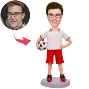 Joyful football player bobblehead