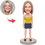 Fashion Woman Wearing Dress Custom Bobblehead - Printshop4me.au Fashion Woman Wearing Dress Custom Bobblehead
