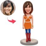 Yellow Dress Woman Custom Bobblehead