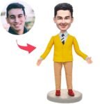 Yellow Suit Modern Man Custom Bobblehead