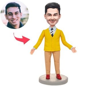 Yellow Suit Modern Man Custom Bobblehead