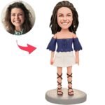 Cute Beautiful Woman Custom Bobblehead