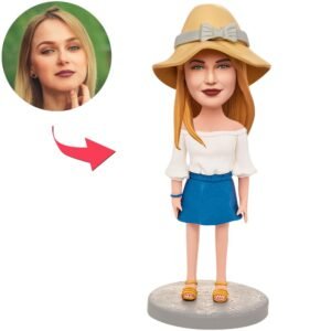 White Clothes Girl Custom Bobblehead