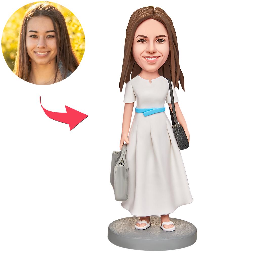 Shopping Woman Custom Bobblehead - Printshop4me.au Shopping Woman Custom Bobblehead