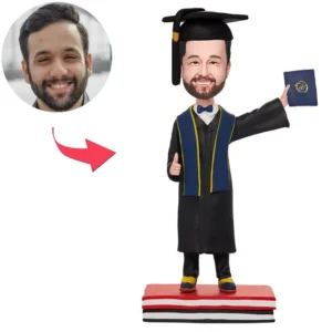 Graduation Man Holding Diploma Bobblehead