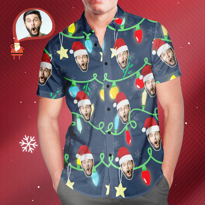 christmas-lights-hawaiian-shirt - Printshop4me.au christmas-lights-hawaiian-shirt