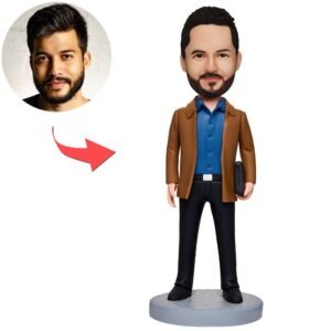 Brown Clothes Business Man Bobbleheads