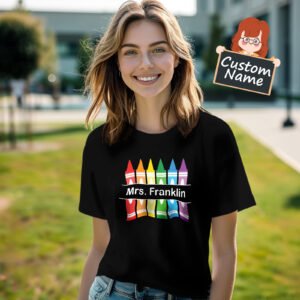 Crayon Teacher T Shirt