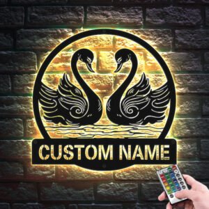 -swan-metal-wall-art