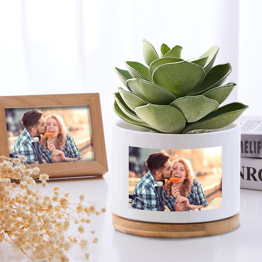 Photo Ceramic Flower Pot - Printshop4me.au Photo Ceramic Flower Pot