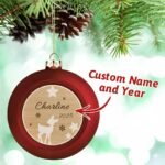 Name & Year Christmas Ball Ornament
