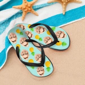 face-pineapple-flip-flops