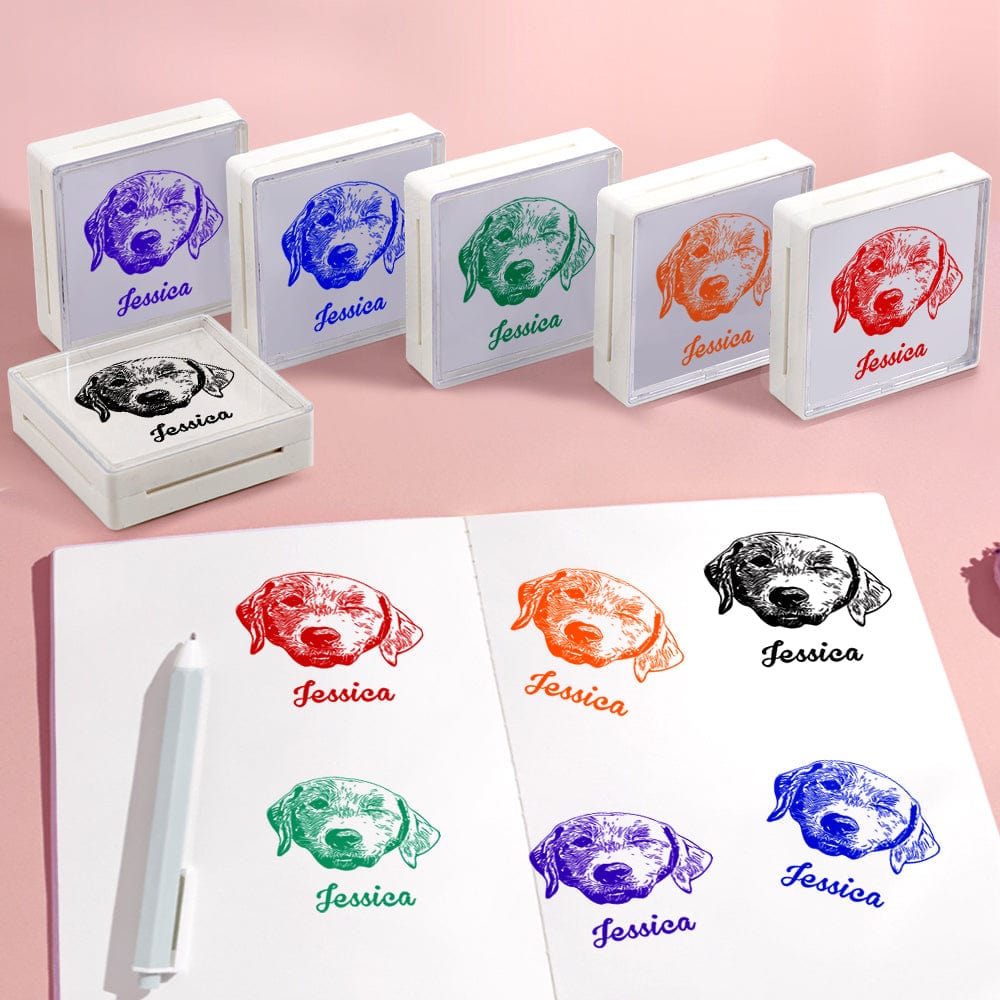 Custom Pet Portrait Stamp Australia