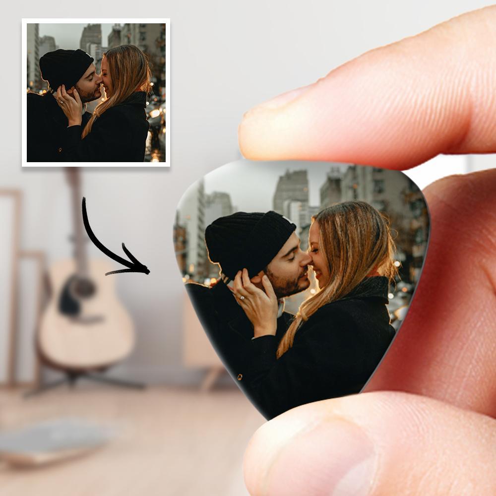 Personalised Guitar Pick with Photo for Musicians Customised for Boyfriend - 12pcs